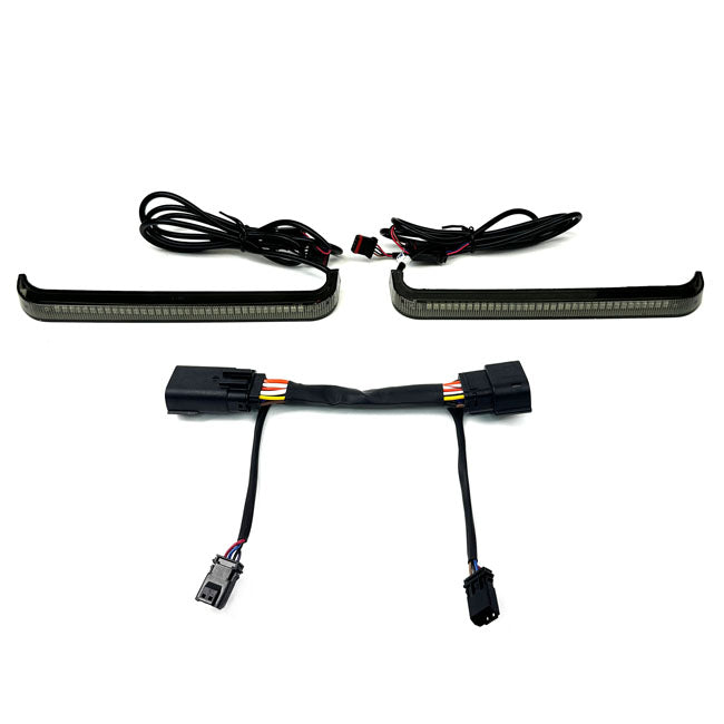 Custom Dynamics Low-Profile LED Saddlebag Lights, Smoked - 23+ Touring Light Strips Led Custom Dynamics
