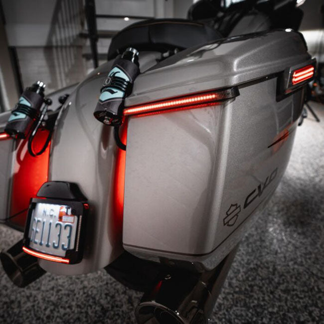 Custom Dynamics Low-Profile LED Saddlebag Lights, Red - 23+ Touring Light Strips Led Custom Dynamics