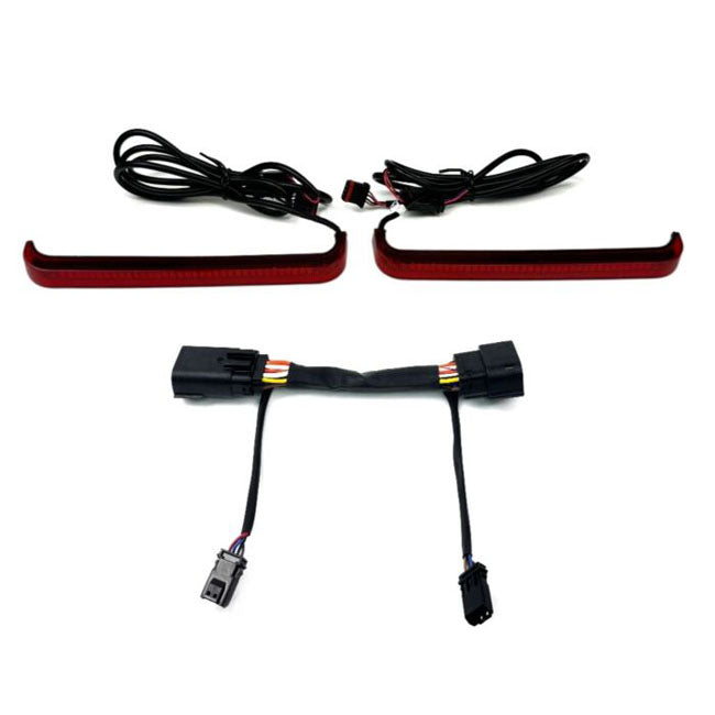 Custom Dynamics Low-Profile LED Saddlebag Lights, Red - 23+ Touring Light Strips Led Custom Dynamics