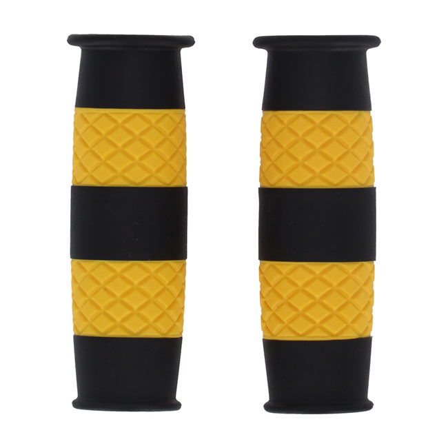 13 1/2 Outlaw grips black/yellow 1" GRIPS 13 And A Half Company