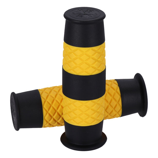 13 1/2 Outlaw grips black/yellow 1" GRIPS 13 And A Half Company