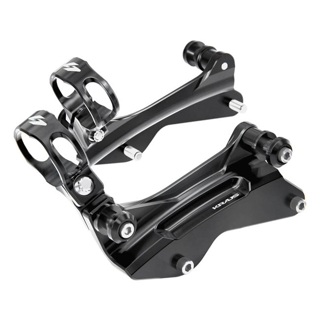 Kraus Motor Co. Pro-4 Docking Hardware For Öhlins, Black Anodized - 14-25 Touring Suspension Mount Kits Kraus Motor Co.