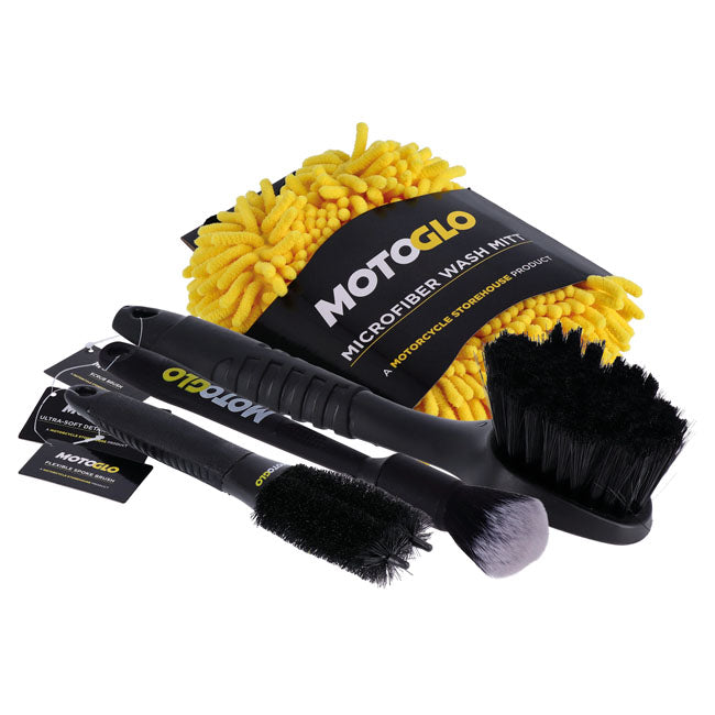 MotoGlo, brush and mitt set ENGINE CLEAN BRUSH KITS Moto Glo