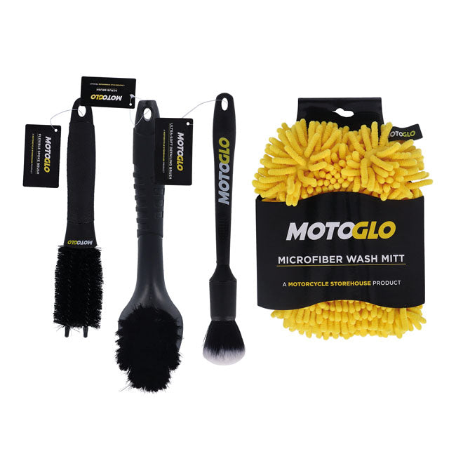 MotoGlo, brush and mitt set ENGINE CLEAN BRUSH KITS Moto Glo