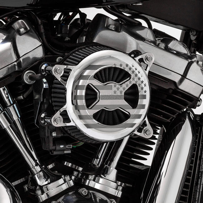 Vance & Hines Vo2 America Air Cleaner, Chrome - 23+ Touring Air Cleaner Vance & Hines