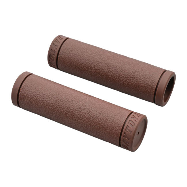 Daytona, 1" Grippy Grip set. KAWA. Brown GRIPS Daytona