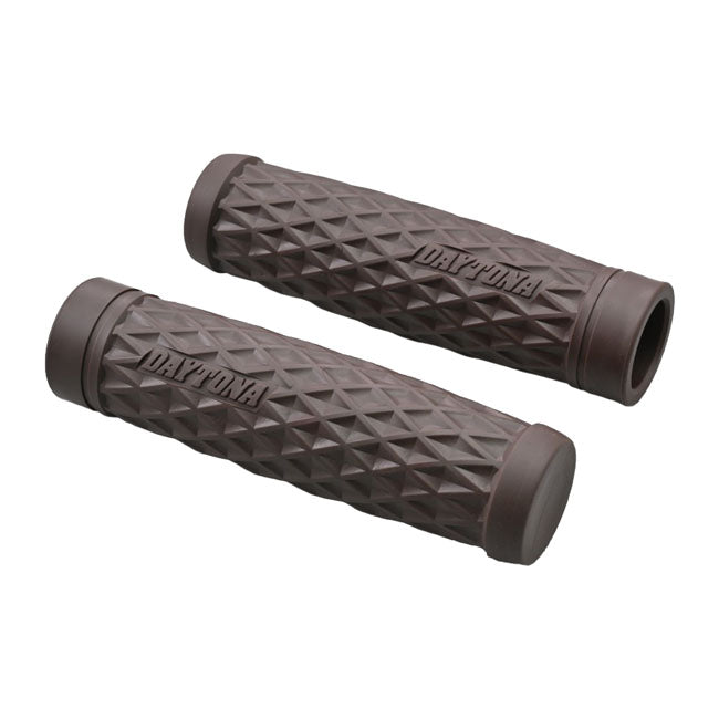 Daytona, 1" Grippy Grip set. GRID. Brown GRIPS Daytona