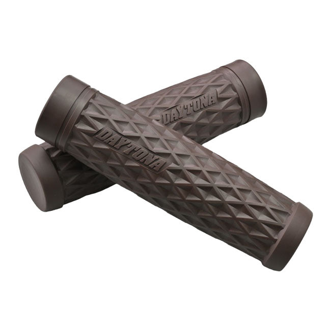 Daytona, 1" Grippy Grip set. GRID. Brown GRIPS Daytona