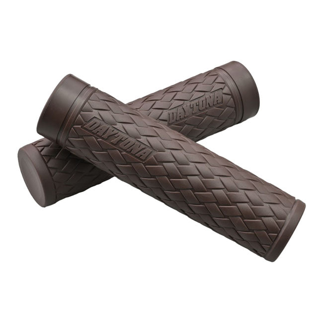 Daytona, 1" Grippy Grip set. KNIT. Brown GRIPS Daytona