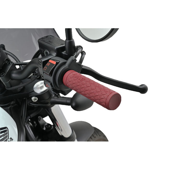 Daytona, 1" Grippy Grip set. KNIT. Dark red GRIPS Daytona