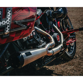 Malparidos 2-1 Exhaust System, Titanium - 18+ Softail Full Exhaust System Malparidos