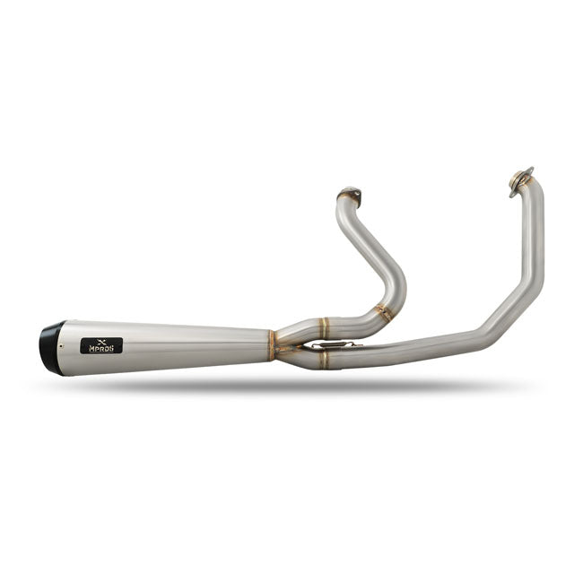 Malparidos 2-1 Exhaust System, Satin Race - 86-99 Evo Softail & 88-94 FXR Full Exhaust System Malparidos