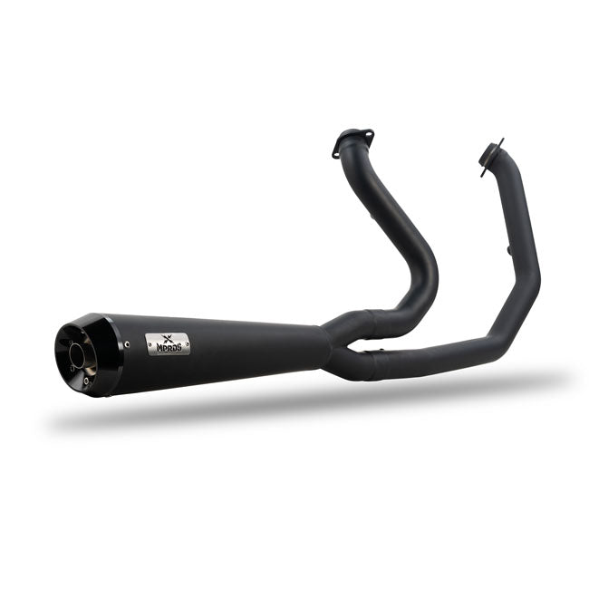Malparidos 2-1 Exhaust System, Black - 86-99 Evo Softail & 88-94 FXR Full Exhaust System Malparidos