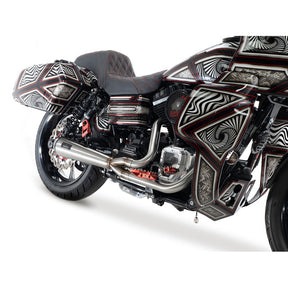 Malparidos 2-1 Exhaust System, Satin Race - 06-17 Dyna Full Exhaust System Malparidos