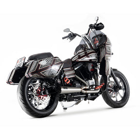 Malparidos 2-1 Exhaust System, Satin Race - 06-17 Dyna Full Exhaust System Malparidos