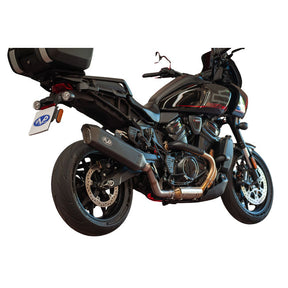 V Performance, Tourance slip-on muffler Pan America. Black EXHAUST SLIP-ONS AND MUFFLERS V Performance