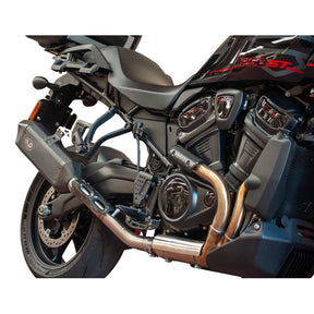 V Performance, Tourance slip-on muffler Pan America. Black EXHAUST SLIP-ONS AND MUFFLERS V Performance
