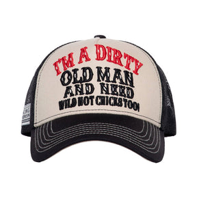 King Kerosin I''m a dirty old man cap black/beige CAPS King Kerosin
