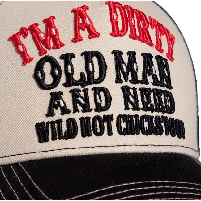 King Kerosin I''m a dirty old man cap black/beige CAPS King Kerosin