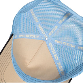 King Kerosin Motorcycle parts cap beige/light blue CAPS King Kerosin