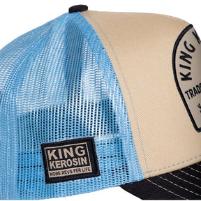King Kerosin Motorcycle parts cap beige/light blue CAPS King Kerosin