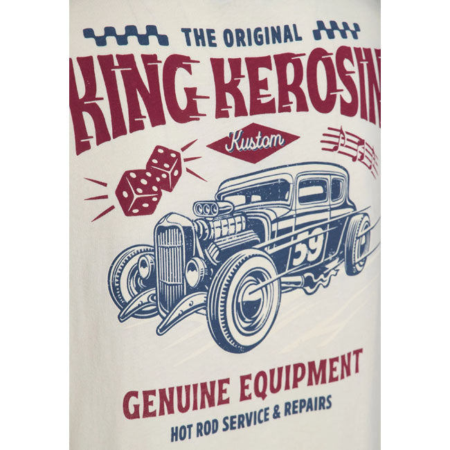 King Kerosin Hot Rod Service t-shirt offwhite T-SHIRTS King Kerosin