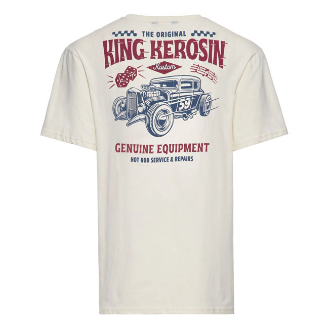 King Kerosin Hot Rod Service t-shirt offwhite T-SHIRTS King Kerosin