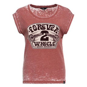 Queen Kerosin Forever 2 wheels t-shirt orange T-SHIRTS King Kerosin