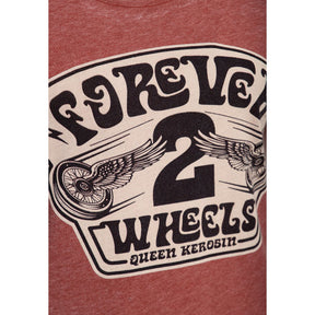 Queen Kerosin Forever 2 wheels t-shirt orange T-SHIRTS King Kerosin