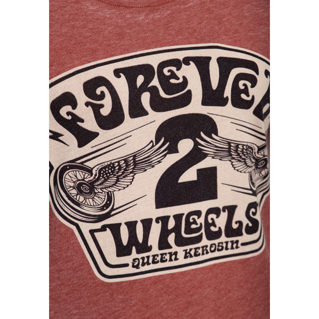 Queen Kerosin Forever 2 wheels t-shirt orange T-SHIRTS King Kerosin