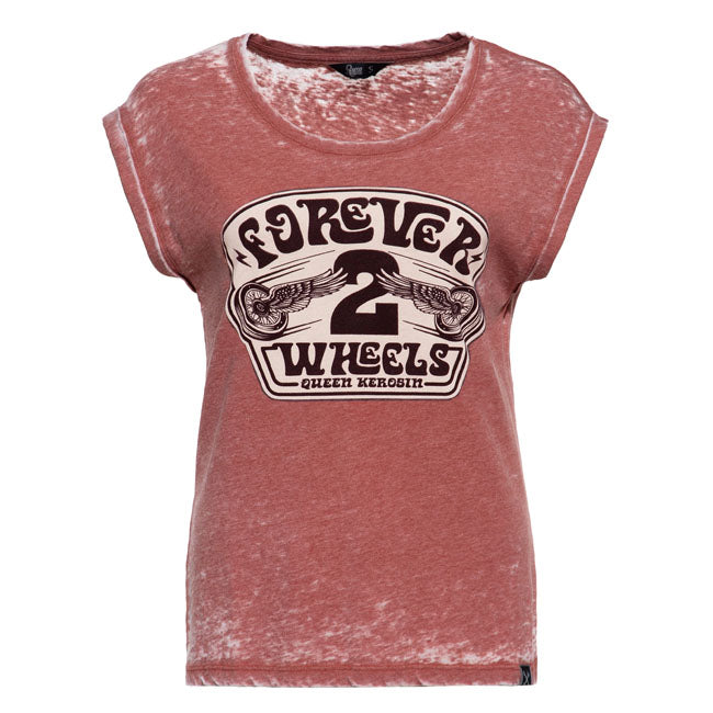 Queen Kerosin Forever 2 wheels t-shirt orange T-SHIRTS King Kerosin