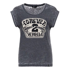 Queen Kerosin Forever 2 wheels t-shirt anthracite T-SHIRTS King Kerosin