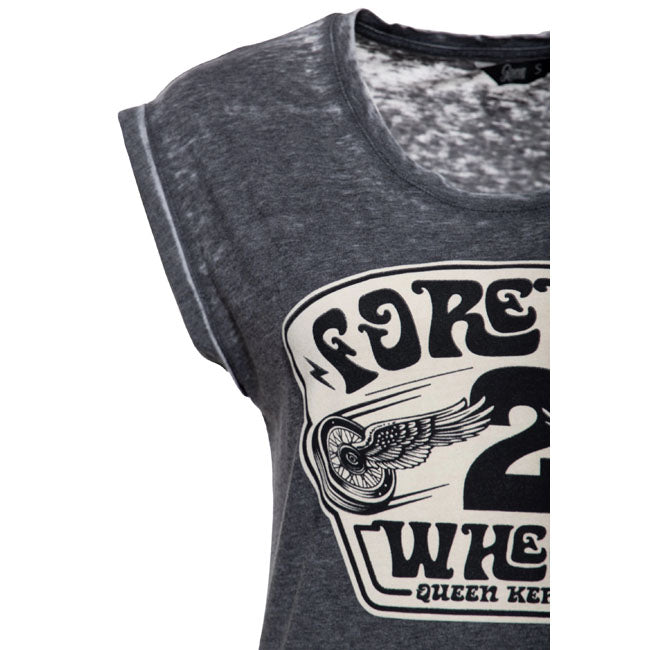 Queen Kerosin Forever 2 wheels t-shirt anthracite T-SHIRTS King Kerosin