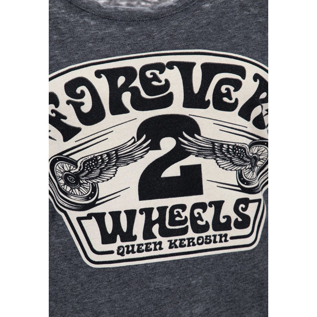 Queen Kerosin Forever 2 wheels t-shirt anthracite T-SHIRTS King Kerosin