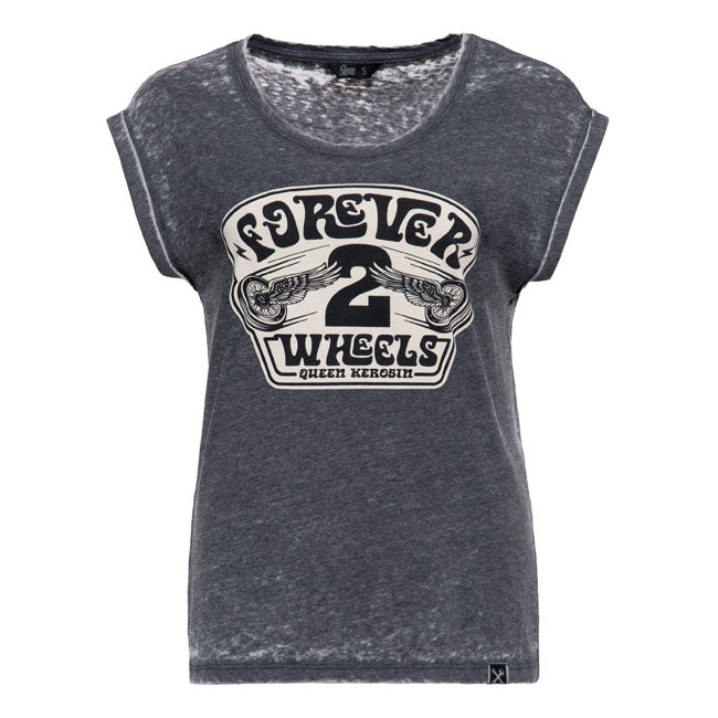 Queen Kerosin Forever 2 wheels t-shirt anthracite T-SHIRTS King Kerosin