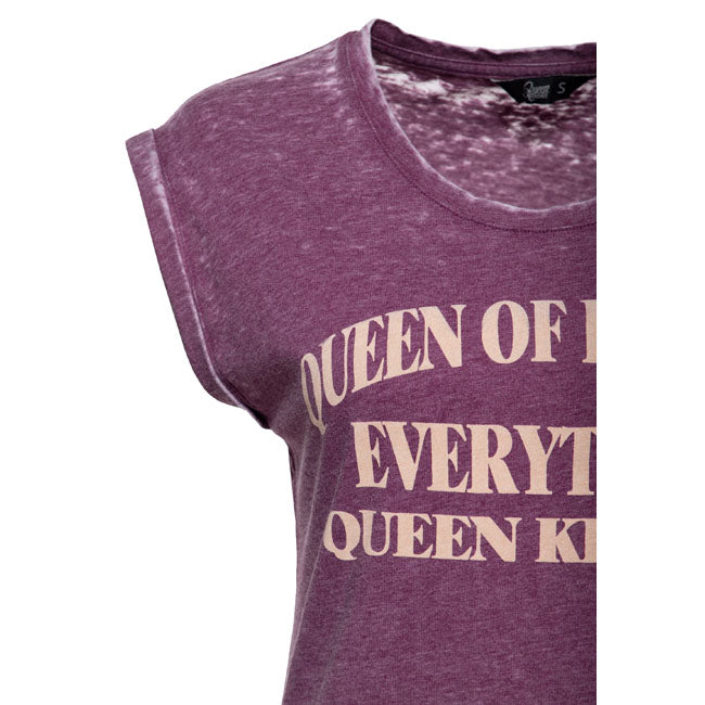 Queen Kerosin Queen of everything t-shirt plum T-SHIRTS King Kerosin