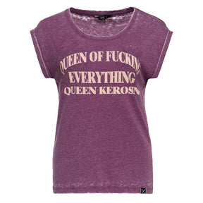 Queen Kerosin Queen of everything t-shirt plum T-SHIRTS King Kerosin