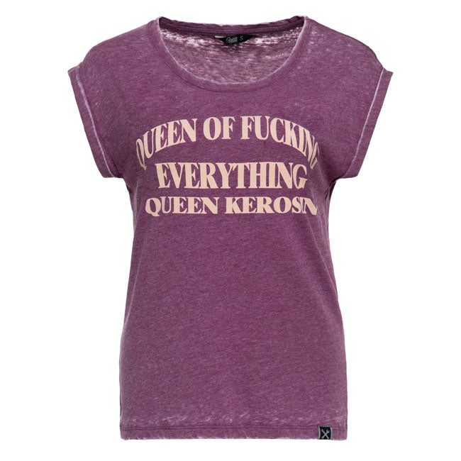 Queen Kerosin Queen of everything t-shirt plum T-SHIRTS King Kerosin