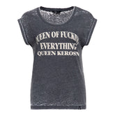 Queen Kerosin Queen of everything t-shirt anthracite T-SHIRTS King Kerosin