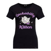 Queen Kerosin Rockabilly Kitten t-shirt black T-SHIRTS King Kerosin