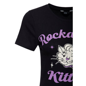 Queen Kerosin Rockabilly Kitten t-shirt black T-SHIRTS King Kerosin