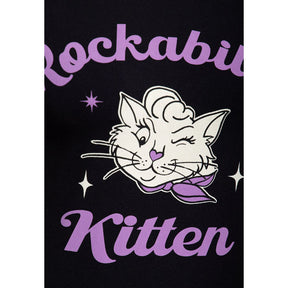 Queen Kerosin Rockabilly Kitten t-shirt black T-SHIRTS King Kerosin