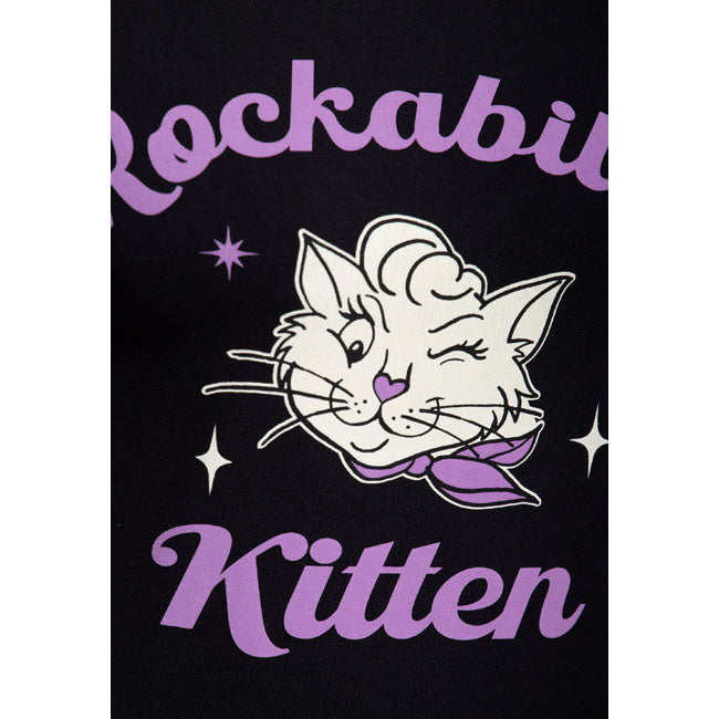 Queen Kerosin Rockabilly Kitten t-shirt black T-SHIRTS King Kerosin