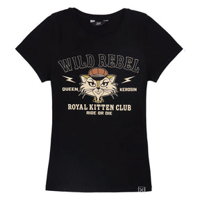 Queen Kerosin Royal Kitten Club t-shirt black T-SHIRTS King Kerosin