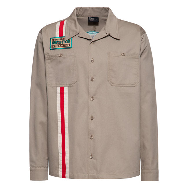 King Kerosin Motorstate shirt khaki SHIRTS King Kerosin