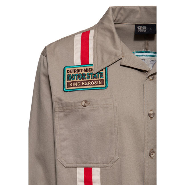 King Kerosin Motorstate shirt khaki SHIRTS King Kerosin
