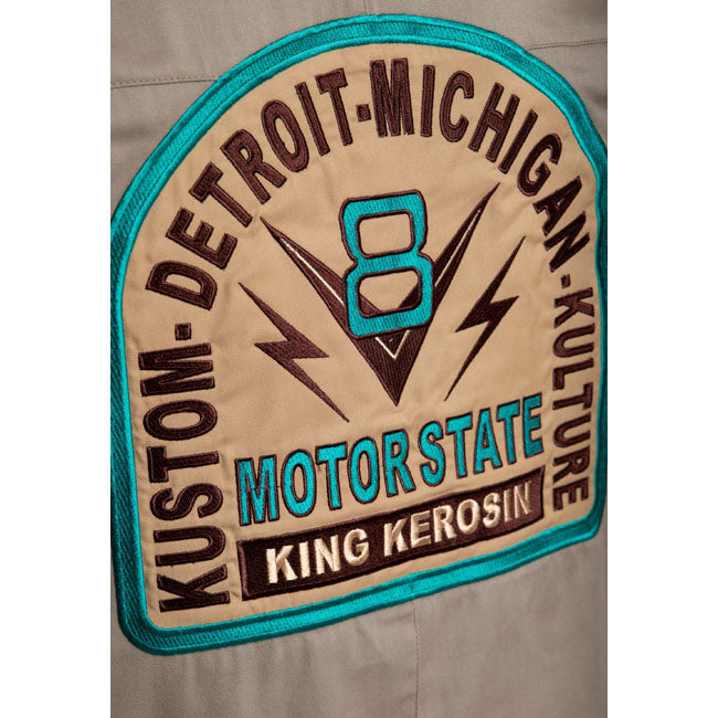 King Kerosin Motorstate shirt khaki SHIRTS King Kerosin