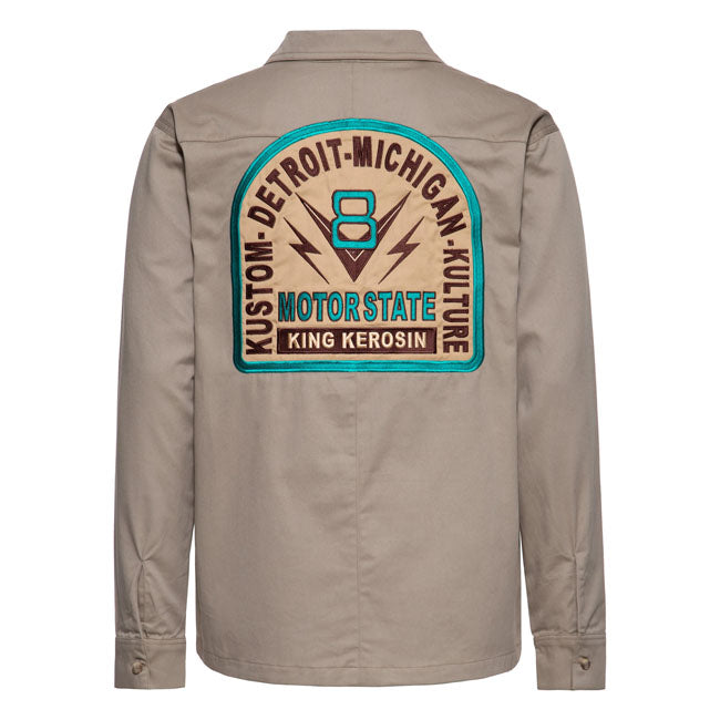 King Kerosin Motorstate shirt khaki SHIRTS King Kerosin