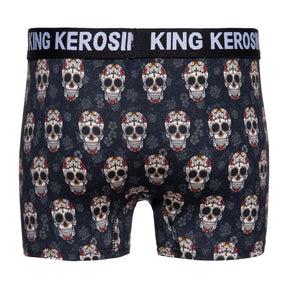 King Kerosin Sugar skull underwear black BOXER SHORTS King Kerosin
