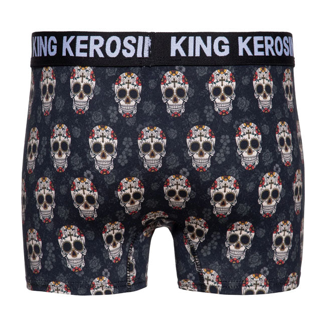 King Kerosin Sugar skull underwear black BOXER SHORTS King Kerosin